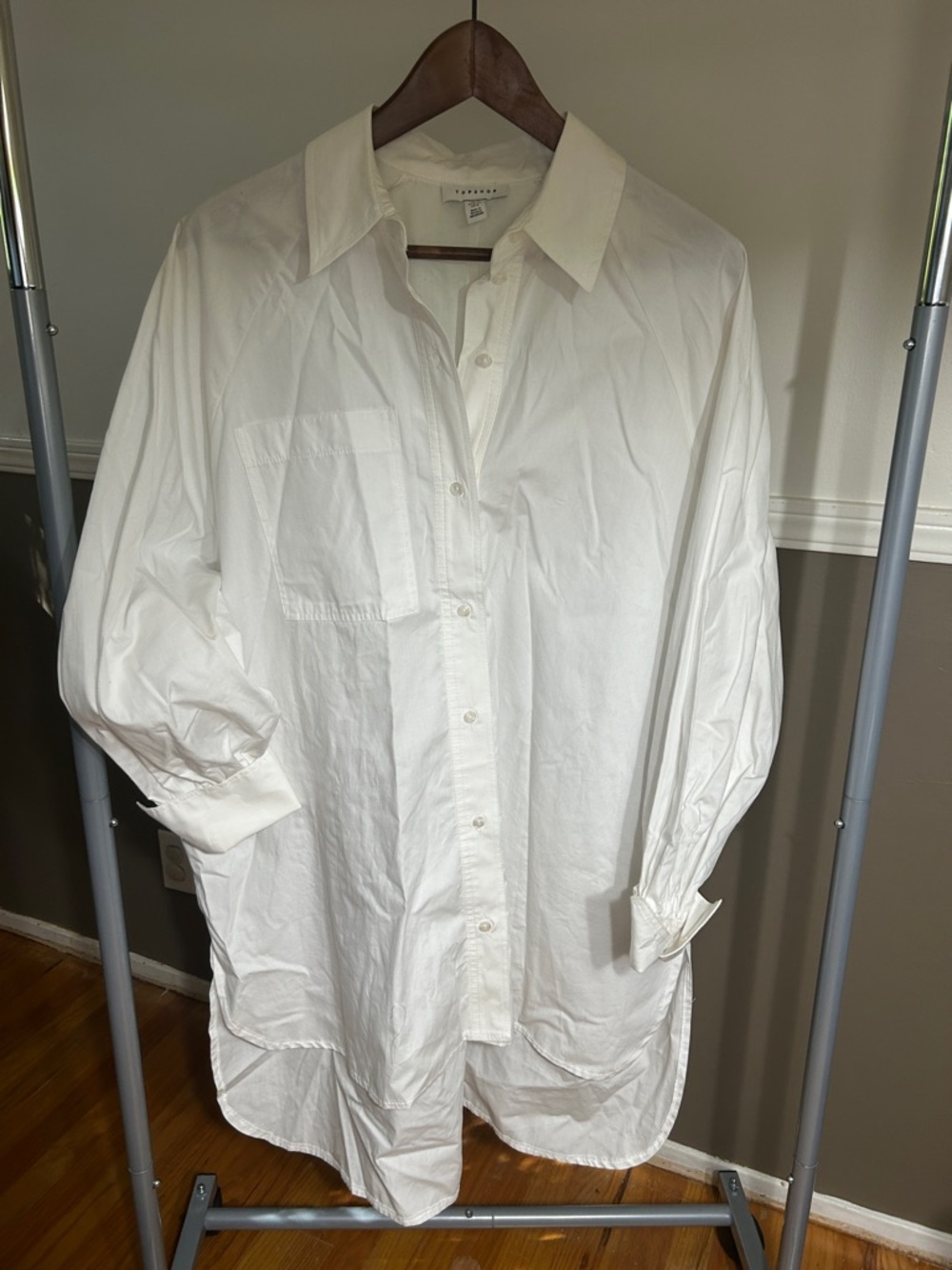 Women's White Casual Button-Down Shirt - Relaxed Fit